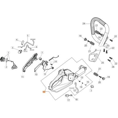 Réservoir ORIGINAL EMAK 50230279R GS451 modèle tronçonneuse