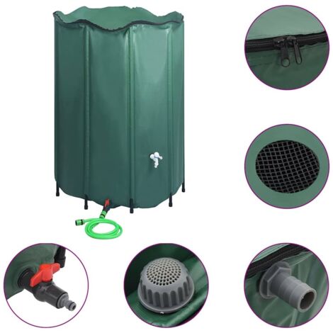 Réservoir pliable d'eau de pluie avec robinet 1250 L CFW206910