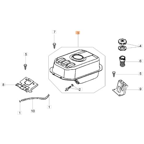 Réservoir pour motobineuse modèles MH150RKS MH175RK ORIGINAL EMAK L66151235