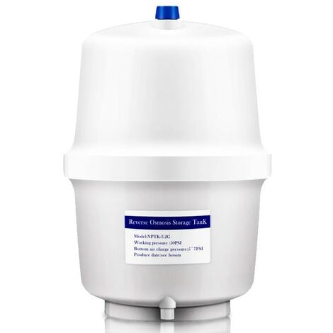ROSMMEL Réservoir pour Osmose Inverse 12L – Haute Qualité, ABS Blanc