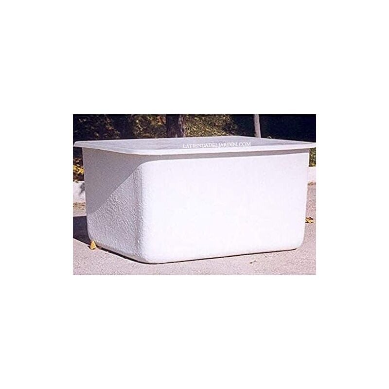 Réservoir rectangulaire en fibre de polyester 500 l + Couvercle, 115x91x61 cm. Pour l'eau potable et les produits alimentaires