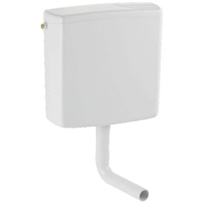 Geberit - Réservoir apparent blanc AP140 de wc semi-bas simple touche 140.017.11.1