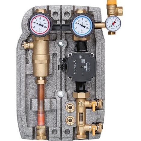 Reservoir solaire Easyflow 22mm 2 circuits,8-28l/min sep. d’air, Grundfos UPM3 Hybride 25-70