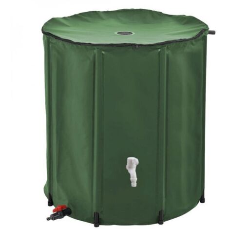 Réservoir souple, récupérateur d'eau de pluie pliable - 200 L - Vert -