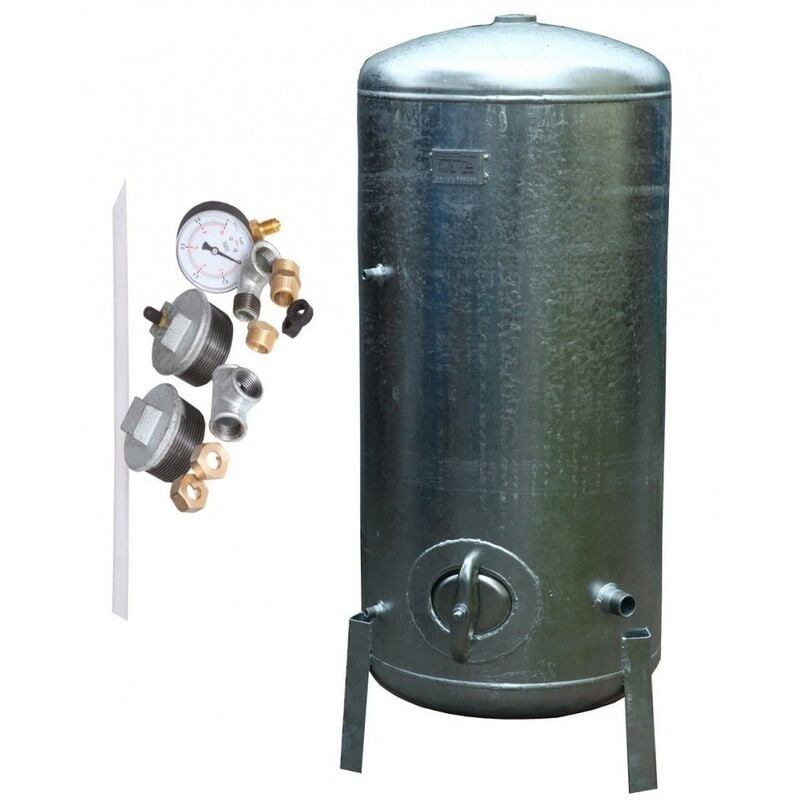 Réservoir surpresseur à eau galvanisé 6 bar 200 L avec accessoires