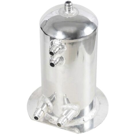 Réservoir turbo universel pour voiture 2,5 L / 0,66 gallons avec dôme - Argent -