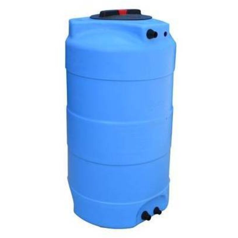 Réservoir vertical en polyéthylène hors sol bleu