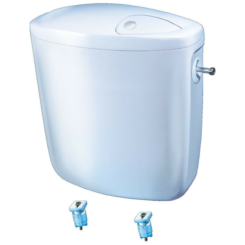 Sanitaire Service - Réservoir wc attenant universel - 1 bouton poussoir Regiplast
