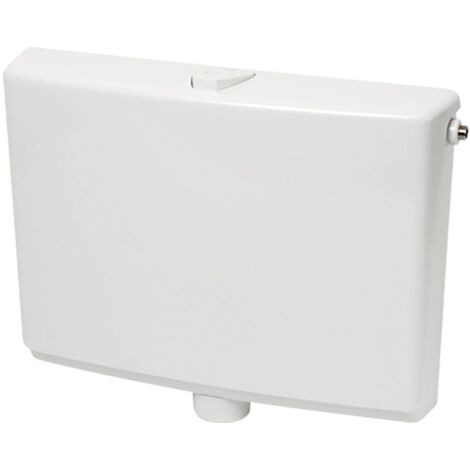 Réservoir WC suspendu bas 6/9 litres réglable blanc – Largeur 51.2 cm – Design élégant pour salle de bain moderne – Wisa