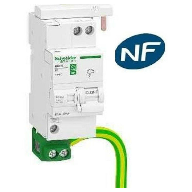 Schneider Electric - Parafoudre Combi - 10ka 1P+N avec Accessoires - Schneider R9PLC - Rési9