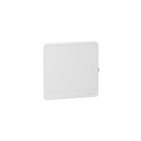 Resi9 - porte Styl blanche (RAL 9003) pour coffret 1 rangée de 13 modules