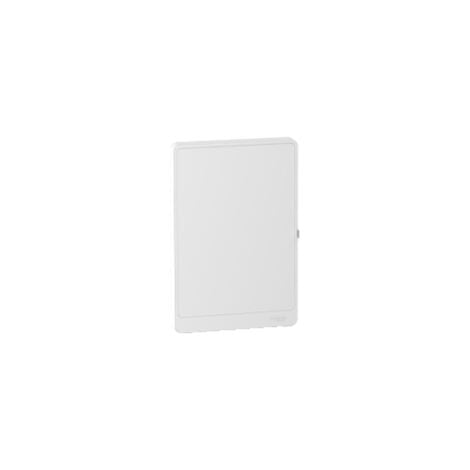 Resi9 - porte Styl blanche (RAL 9003) pour coffret 4 rangées de 13 modules