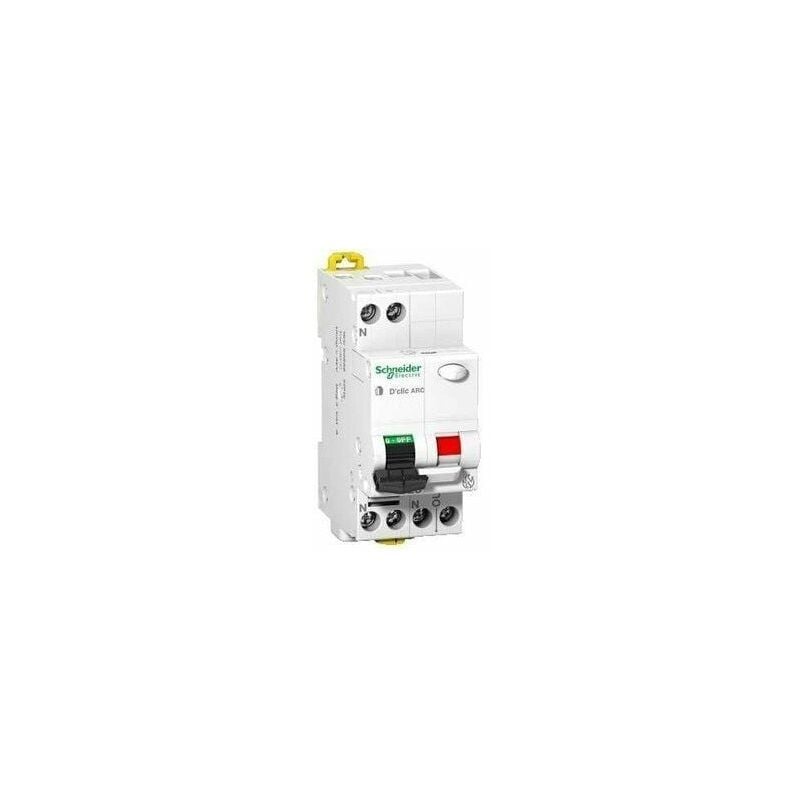 Schneider Electric - Duoline d'clic arc - disjoncteur détecteur d'arc électrique - 1p+n 10 a courbe c