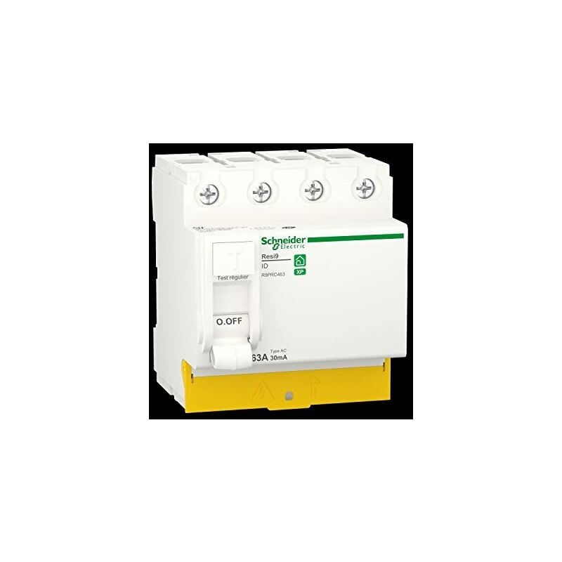Interrupteur différentiel Resi9 4P 63A 30ma - ac - Schneider R9PRC463