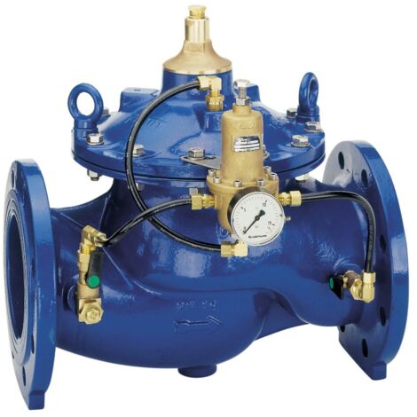Resideo Druckhalteventil DH300 GGG plvb, A DN 100, Blau