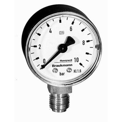 Resideo Manomètre M39M G 1/4, 63mm, en bas, graduation 0-16bar, M39M-A16