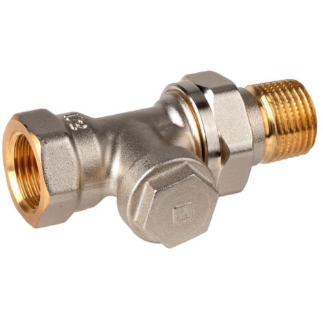 Resideo Rücklaufverschraubung Verafix-E, Messing vernickelt, Ausführung D, 3/8"