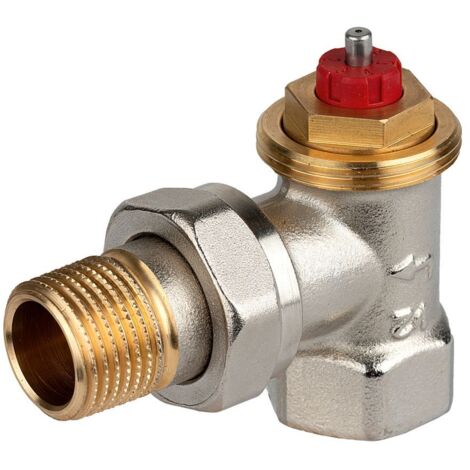 Resideo Thermostatventilkörper FX Messing vernickelt, Eck, 3/8"