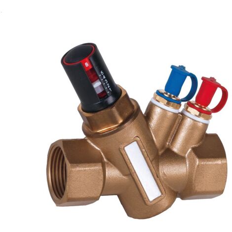 Resideo Voreinstellbarer Durchflussregler Kombi-VX, Messing, 350-4000 mbar, 138-615l/h, DN 15, 1/2"