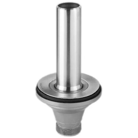 Residuos con tubo de rebosadero de acero inoxidable de 170 mm para un diámetro de fregadero de 90 mm