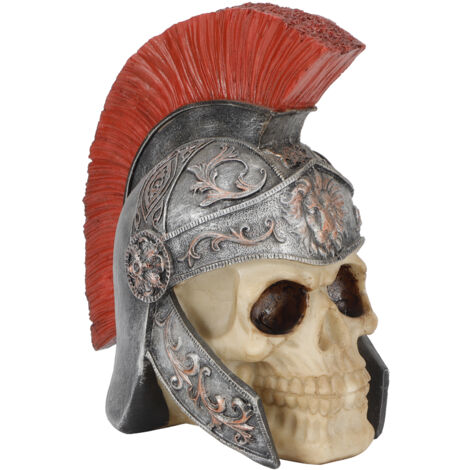 Resin Soldier Skull Modeling Statue Skeleton Sculpture Home Desktop Decoration Ornament Gift