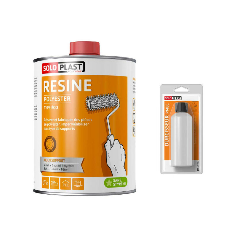 

Resina de poliéster tipo eco 2 KG - con endurecedor - Soloplast