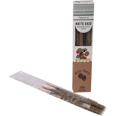 Resinas rituales doradas en varillas - Salvia blanca