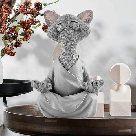 Statue chat résine