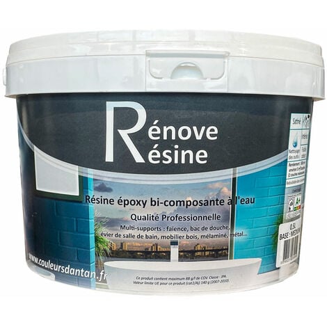 Résine colorée multisupport Renove Resine - RAL 8017 Brun chocolat - 0.5L - Idéale carrelage, baignoire, évier, mélaminé, bois, métal...