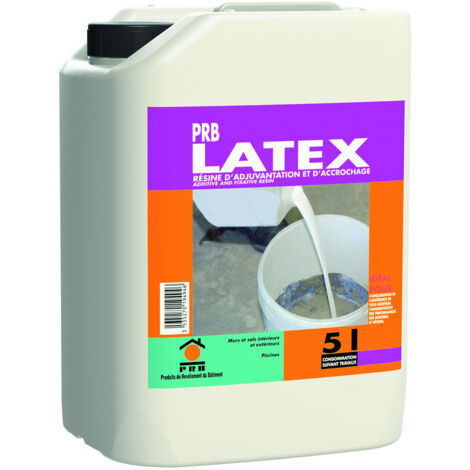 Résine d’Adjuvantation et d’Accrochage Latex 5L - Amélioration de l’Adhérence et de la Résistance des Mortiers - Additif Polyvalent Intérieur/Extérieur