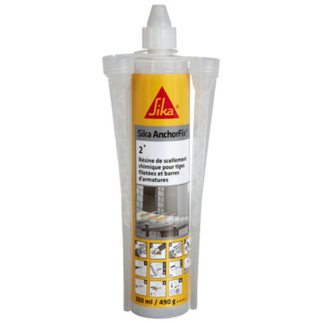Sika – Résine de scellement chimique 300 ml – Bicomposant à durcissement rapide – Excellente adhérence sur béton fissuré – Pour fixations lourdes