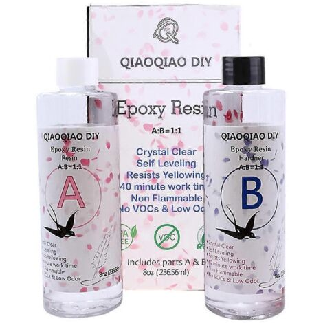 Résine époxy transparente AB, colle cristalline, mélange facile 1:1, pour moulage et revêtement