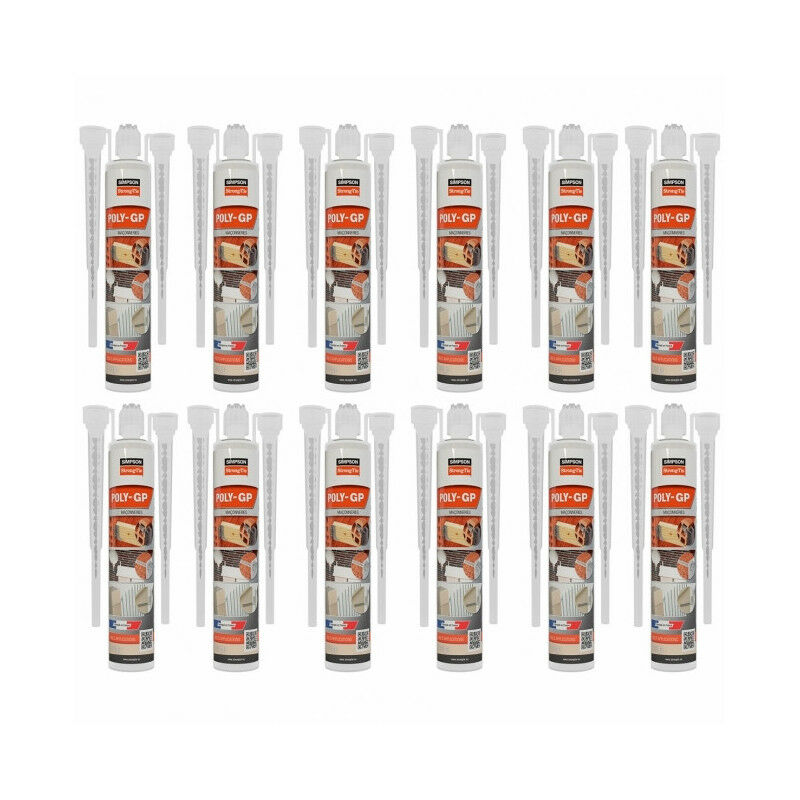 Résine multi-matériaux poly-gp 300ml - beige (12 cartouches) simpson