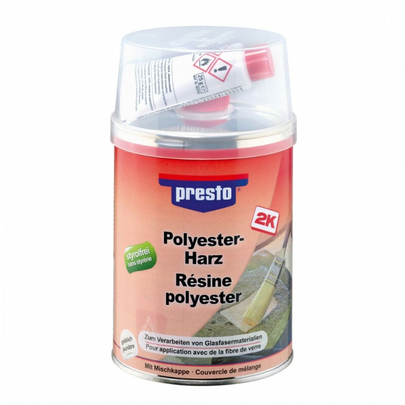 Résine polyester, mastic 1kg - Presto