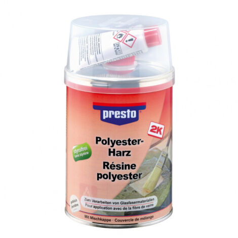 Résine polyester, mastic 1kg - Presto