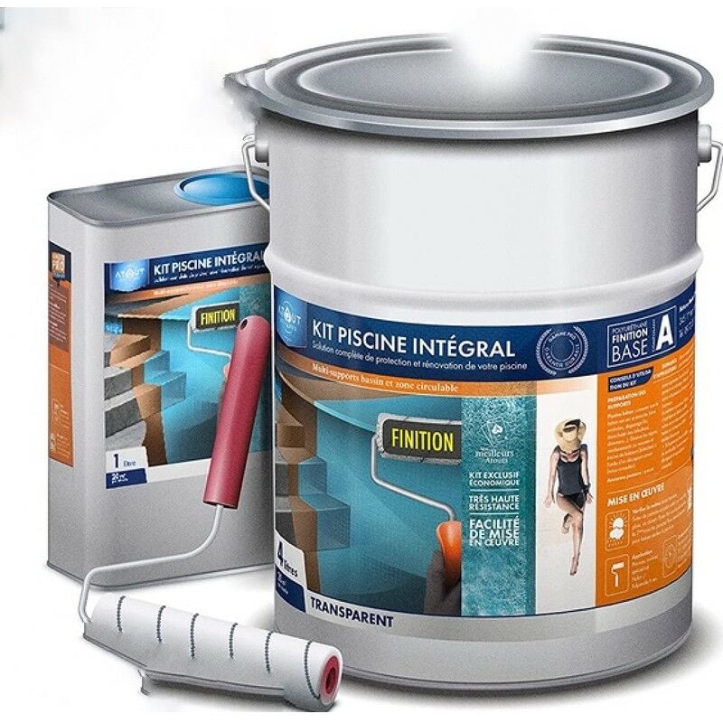 Résine polyuréthane spécial piscine 5 litres pour +/- 50M2 pour une couche Sable RAL 1014 - Sable RAL 1014