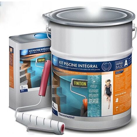 Résine polyuréthane spécial piscine 5 litres pour +/- 50M2 pour une couche