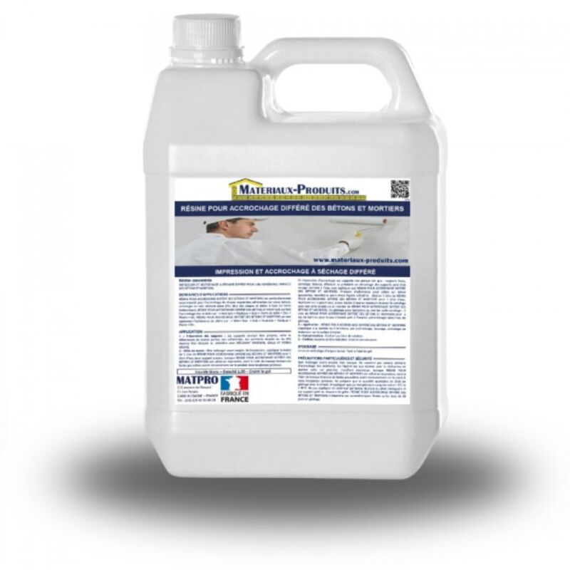 Résine pour accrochage differé des bétons et mortiers - 1 l Blanc laiteux Matpro