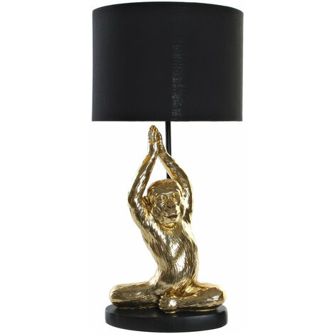 Résine Tischlampe 25x25x49 Mono Yoga Polyester Résine Material Multicolore Color Family Terns Details