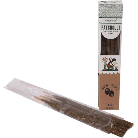 Résines rituelles sur bâtonnets dorés - Patchouli