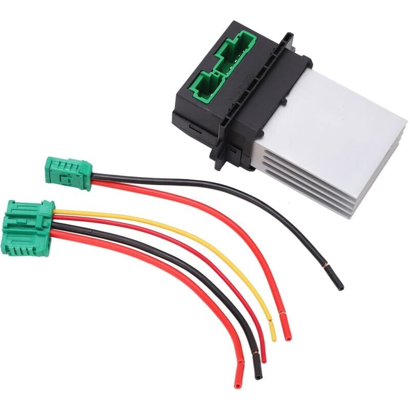 SNQ - Résistance de ventilateur de chauffage + Connecteur 6441L2 7701207718 7701048390 pour P-eugeot 1007 107 207 607 C-itroën C2 C3 C5 R-enault