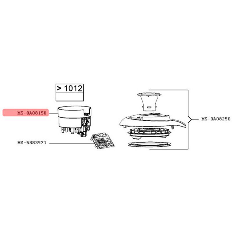 Moulinex - Support + connexion bol Robot ménager MS-0A08150, SS-1530000860