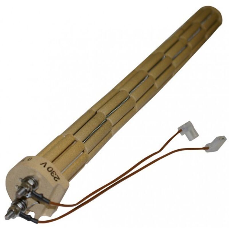 Résistance stéatite barillet tête ovale 2000W, 380mm, mono Diff pour Chaffoteaux : 396117-01