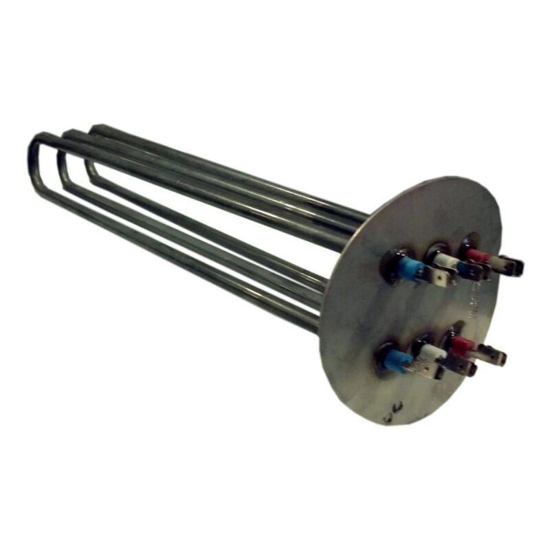 Résistance thermoplongeuse triphasé, tout courant 5000W, 230/400V (Bride galbée)