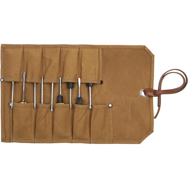 Résistant, 16 OZ Toile cirée, Petite Poche à Outils pour Les Ciseaux à Bois, Les marteaux et Les gouges