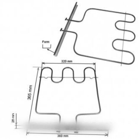 Resistencia zÃ³calo 1000W C00016435, 482000025973 ARISTON HOTPOINT