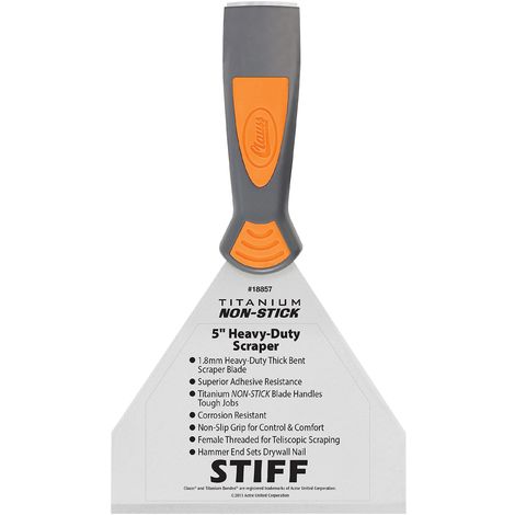Resistente spatola Clauss Titanium Non-Stick rigida 12.7 cm / 5 pollici con estremità filettata, 18857
