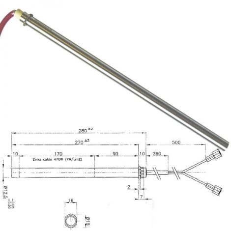 Resistenza Candeletta Per Stufa A Pellet Girolami 235W | Diametro 12,5mm Lunghezza 12cm - Foto 3