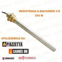 RESISTENZA CANDELETTA ACCENSIONE STUFA PELLET 150 MM 300W A VITE 3/8" GAS
