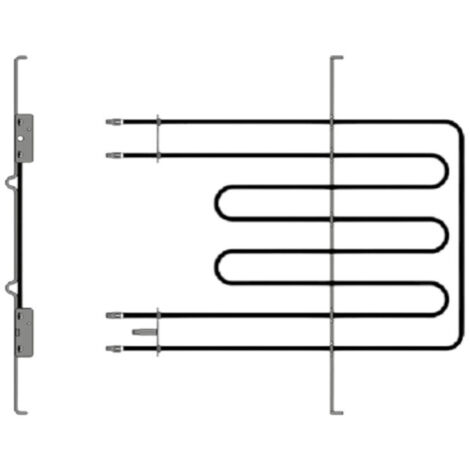 Resistenza doppia forno 556/2250W 128/230V RF2555 Ariston Hotpoint